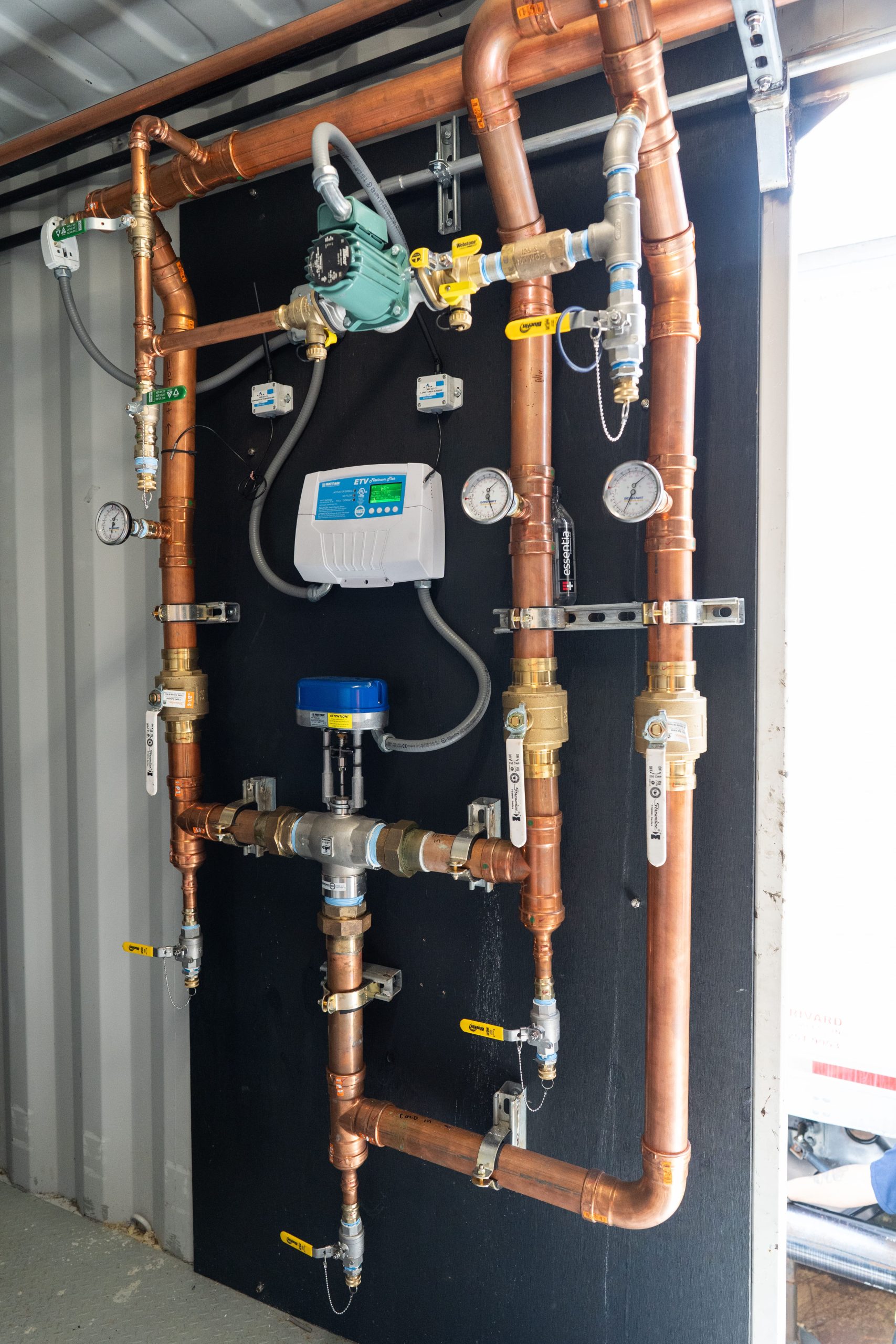 Industrial boiler rental equipment ready for installation