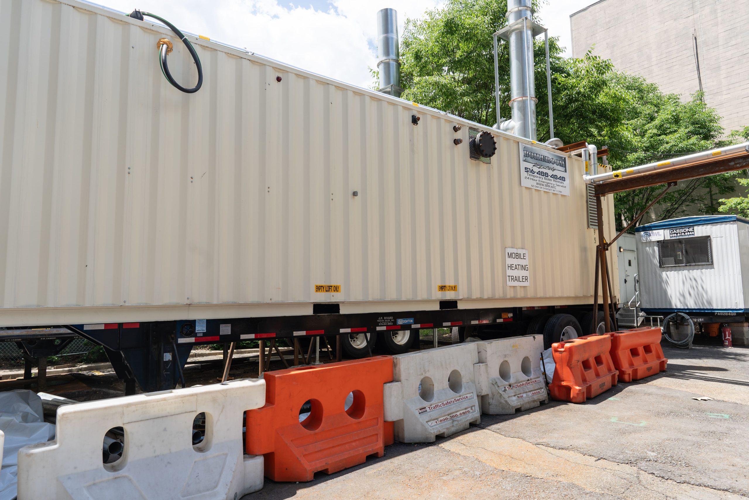 Industrial temporary steam boiler for process heating